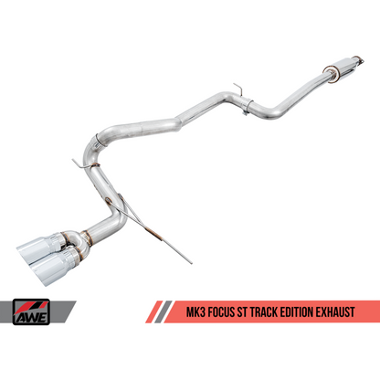 AWE Tuning Ford Focus ST Track Edition Cat-back Exhaust - Diamond BlackTips