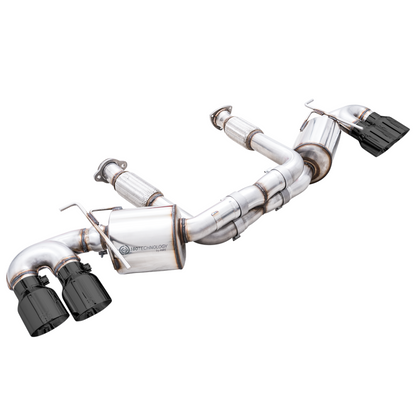 AWE Tuning 2020 Chevrolet Corvette (C8) Touring Edition Exhaust - Quad Diamond Black Tips