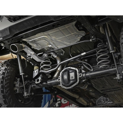 aFe MACH Force-Xp Axle-Back Exhaust System w/Black Tip 18-20 Jeep Wrangler L4-2.0T / V6-3.6L