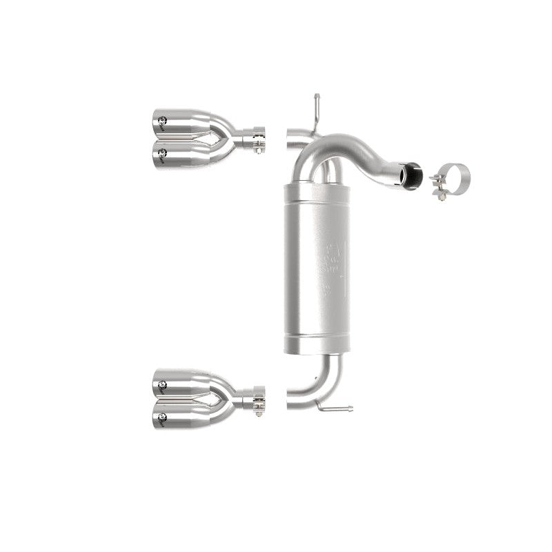 aFe Vulcan Series 2.5in 304 SS Axle-Back Exhaust Polished 07-18 Jeep Wrangler (JK) V6-3.6/3.8L