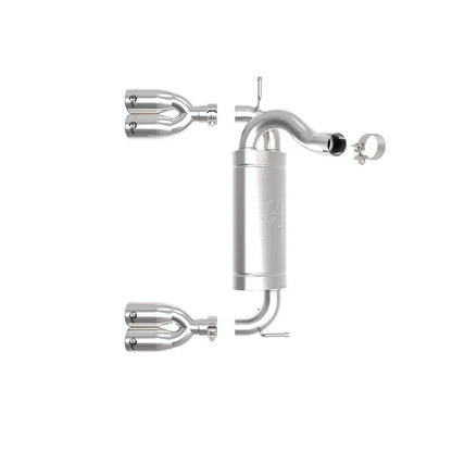 aFe Vulcan Series 2.5in 304 SS Axle-Back Exhaust Polished 07-18 Jeep Wrangler (JK) V6-3.6/3.8L