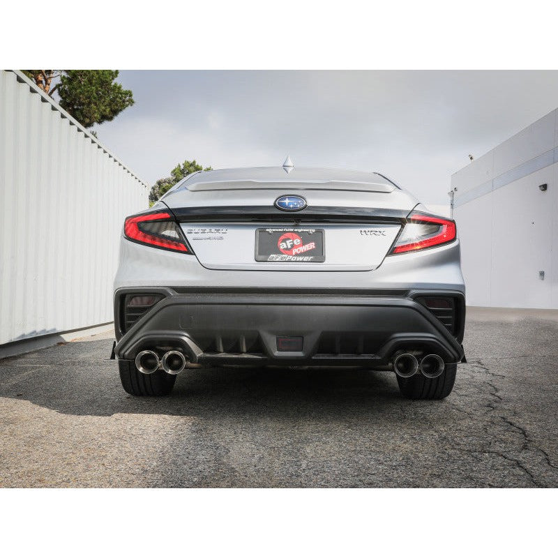 aFe POWER Takeda 3in to 2-1/2in 304 SS Cat-Back Exhaust w/ Polished Tips 22-23 Subaru WRX H4-2.4L(t)