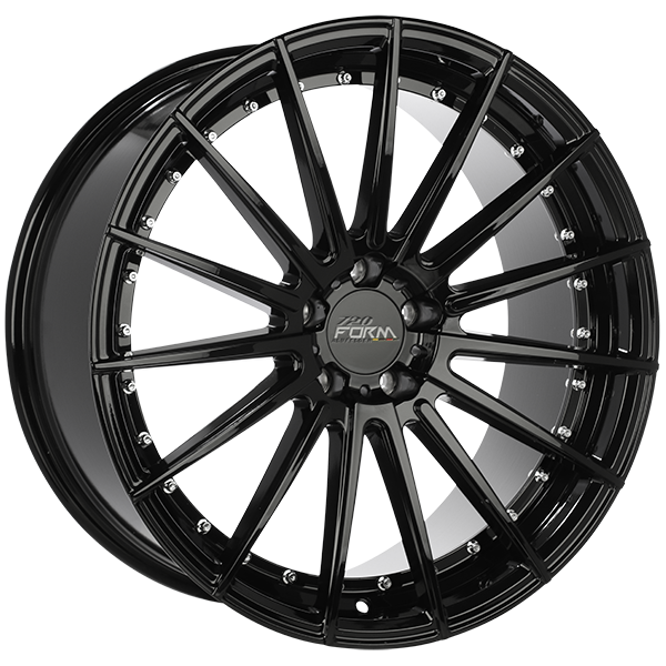 720Form RF3-V Gloss Black - Chrome Inserts 22x10.5 +40 5x112mm 66.6mm