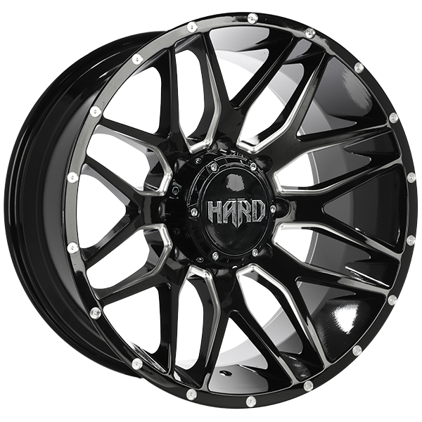Ruffino HARD MUDDER Gloss Black - Milled Edge 20x10 -19 8x165.1mm 125.2mm