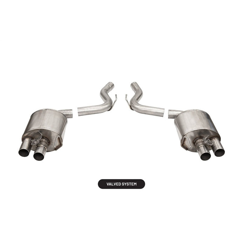 Corsa 2015-2020 Ford Mustang GT350/R 5.2L V8 Dual Rear Axle-Back- Stainless Dual Rear Exit