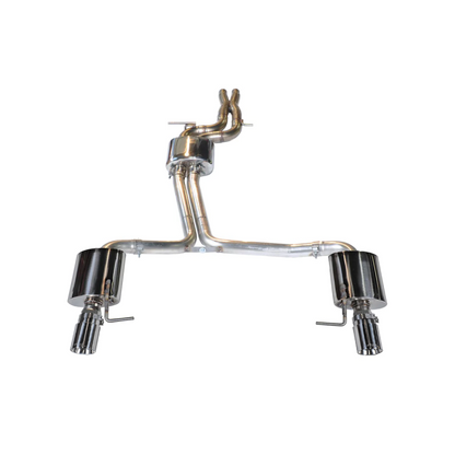 AWE Tuning Audi C7 A6 3.0T Touring Edition Exhaust - Dual Outlet Chrome Silver Tips