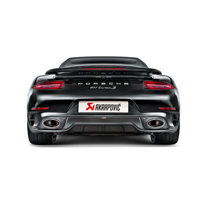 Akrapovič Slip-On Line Exhaust (Titanium) w/ Carbon Titanium Tips - 2014-2015 Porsche 911 Turbo/Turbo S (991)