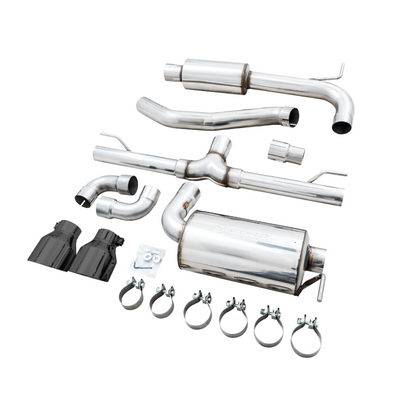 AWE 2022+ Volkswagen GTI MK8 Touring Edition Exhaust - Diamond Black Tips