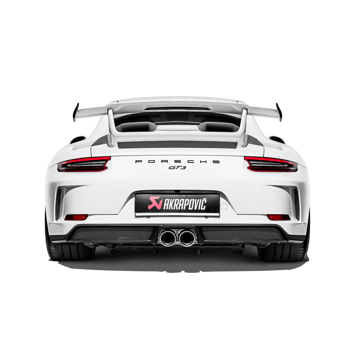 Akrapovič Slip-On Race Line Exhaust (Titanium) w/Tips & Carbon Fiber Diffuser - 2018-2019 Porsche 911 GT3 (991.2)