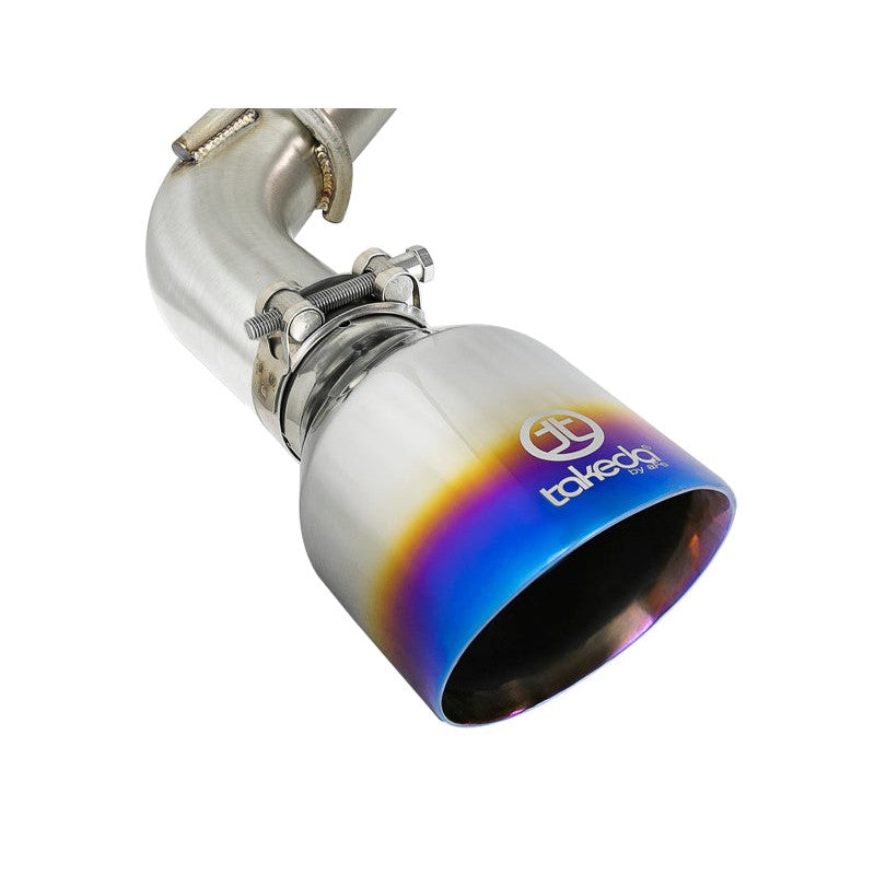aFe POWER Takeda 2.5in 304 SS Axle-Back Exhaust w/ Blue Flame Tips 17-19 Infiniti Q60 V6-3.0L (tt)