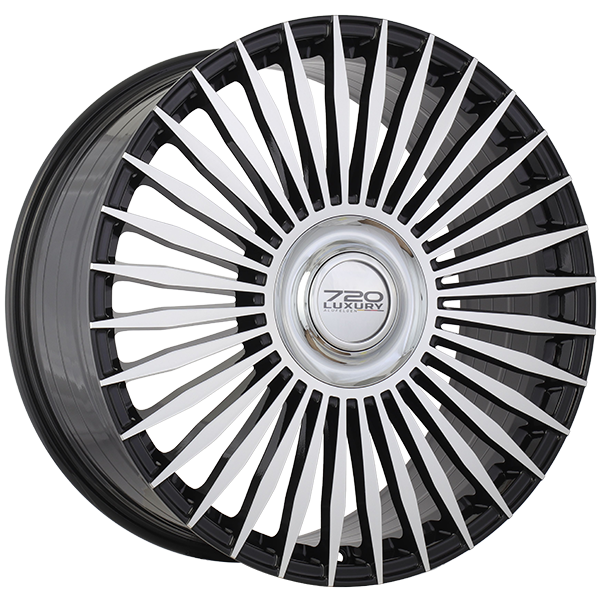 720Form INFINITY Gloss Black - Machined Face 22x9.5 +45 5x108mm 63.4mm