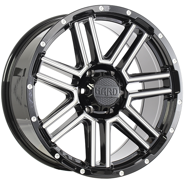 Ruffino HARD MYSTIC Gloss Black - Milled Edge 20x9 +15 6x139.7mm 108.1mm