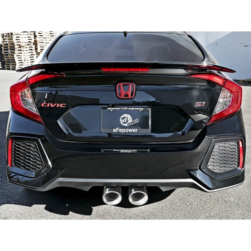 aFe Takeda 3in 304 SS Cat-Back Exhaust System w/Polished Tips 2017+ Honda Civic Si (4dr) I4 1.5L (t)