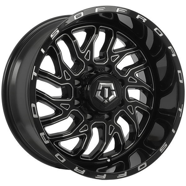 TIS Wheels 544 Gloss Black - Milled Edge 20x10 -25 8x170mm 125.2mm