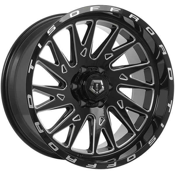 TIS Wheels 547 Gloss Black - Milled Edge 20x10 -19 6x135mm 87.1mm