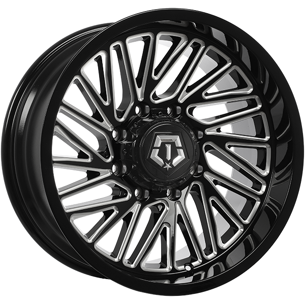 TIS Wheels 553 Gloss Black - Milled Edge 20x10 -12 8x180mm 124.3mm