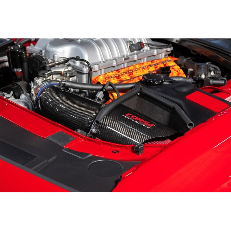 Corsa 19-21 Dodge Challenger SRT/Hellcat/Redeye/Demon Carbon Fiber Air Intake w/ MaxFlow 5 Oil Filt.