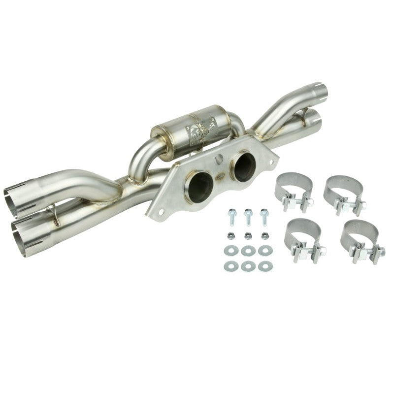 aFe Power MACHForce XP 304 Stainless Secondary Muffler Delete Pipe 14-19 Porsche 911 GT3 3.8L/4.0L
