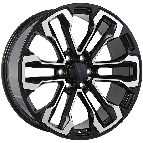 ART Replica REPLICA 390 Gloss Black - Machined Face 22x9 +24 6x139.7mm 78.1mm