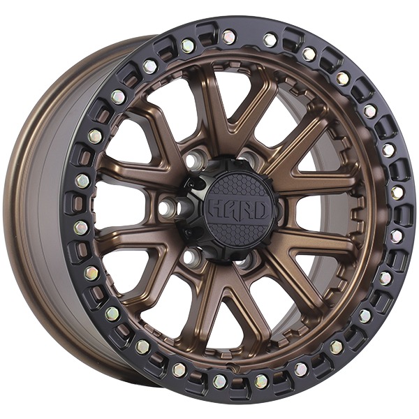 Ruffino HARD DUNE Satin Bronze Face - Satin Black Lip - Zinc Rivets 17x8 +35 6x139.7mm 95.1mm