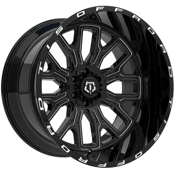TIS Wheels 560 Gloss Black - Milled Edge 20x10 -25 6x135|6x139.7mm 106.2mm
