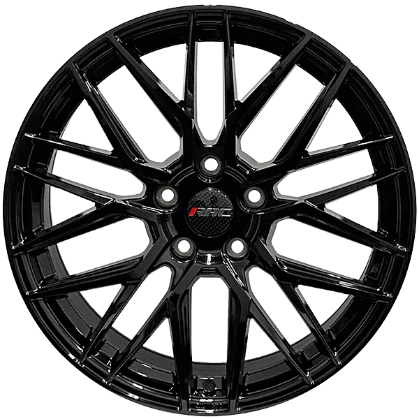 RAC Replica RR07 Gloss Black 20x8.5 +35 5x112mm 57.1mm