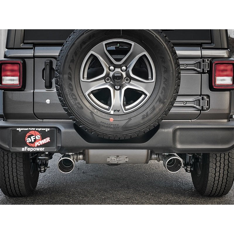 aFe Rebel Series 2.5in 409 SS Cat-Back Exhaust w/ Polished Tips 2018+ Jeep Wrangler (JL) V6 3.6L