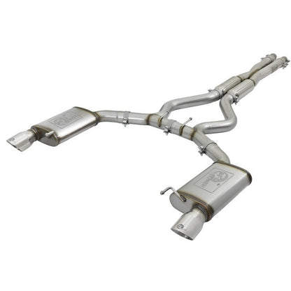 aFe MACHForce XP 3in Sport Tone Cat-Back Exhausts w/ Polished Tips 15-17 Ford Mustang V6/V8