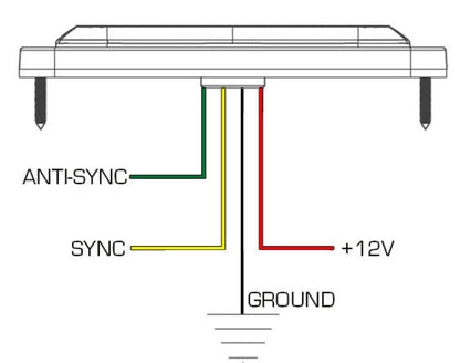 Oracle 4 LED Slim Strobe - Amber