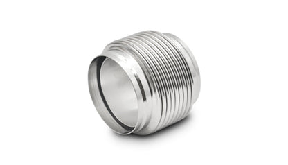 Vibrant SS Bellow Assembly w/ Solid Liner 4in inlet/outlet ID x 4in overall L Electro Polished