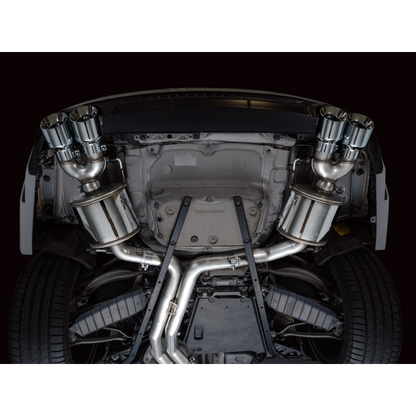 AWE Tuning 19-23 Audi C8 S6/S7 2.9T V6 AWD Touring Edition Exhaust - Chrome Silver Tips