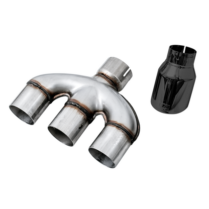 AWE Tuning Honda Civic Si 10th Gen 1.5L Turbo Dual-to-Triple Tip Conversion Kit - Diamond Black Tip