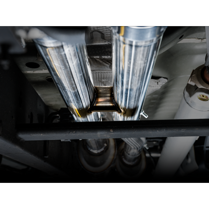 AWE Tuning 4th Gen GM 1500 6.2L 0FG Catback Split Rear Exit (w/ Bumper Cutouts) - Quad Chrome Tips
