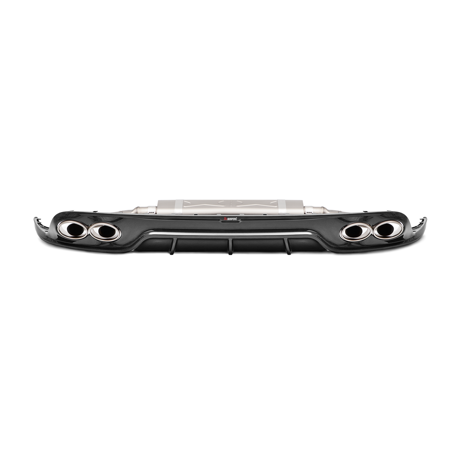 Akrapovič Slip-On Line Exhaust (Titanium) w/Tips & Gloss Diffuser - 2016-2019 Porsche 911 Turbo/Turbo S (991.2)