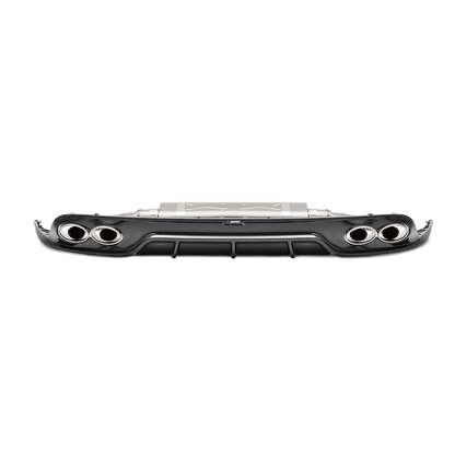 Akrapovič Slip-On Line Exhaust (Titanium) w/Tips & Gloss Diffuser - 2016-2019 Porsche 911 Turbo/Turbo S (991.2)