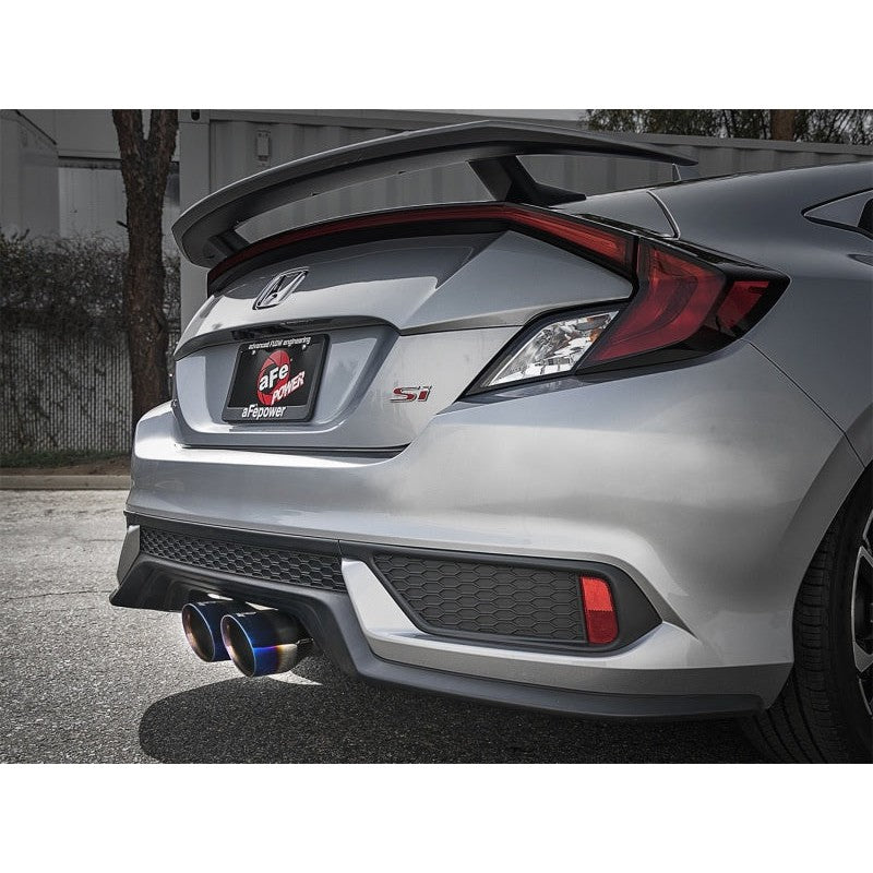 aFe Takeda 3in 304 SS Cat-Back Exhaust System w/ Blue Tips 2017 Honda Civic Si I4 1.5L (t)