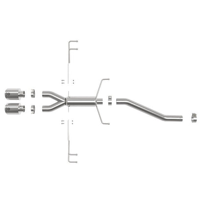 aFe Takeda 2.5in 304SS Axle-Back Exhaust System 17-19 Honda Civic Type R L4-2.0L (t) - Polished Tip
