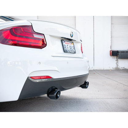 aFe MACH ForceXP 3IN to 2.5IN 304SS Cat-Back Exhaust System w/ Black Tips 14-16 BMW M235i (F22/23)