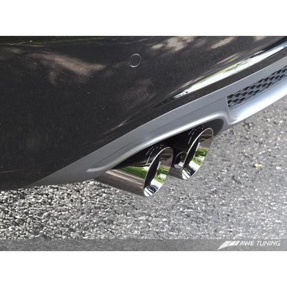 AWE Tuning Audi B8 A4 Touring Edition Exhaust - Single Side Diamond Black Tips