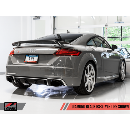 AWE Tuning SwitchPath Exhaust with Diamond Black RS-Style Tips - 18-19 Audi TTRS