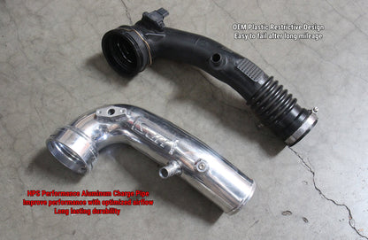 HPS Intercooler Cold Side Charge Pipe, BMW 2012-2016 ActiveHybrid 5 3.0L Turbo N55, 17-127