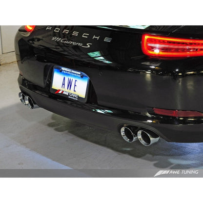 AWE Tuning Porsche 991 SwitchPath Exhaust for PSE Cars Chrome Silver Tips
