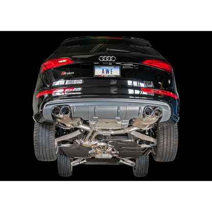 AWE Tuning Audi 8R SQ5 Touring Edition Exhaust - Quad Outlet Chrome Silver Tips