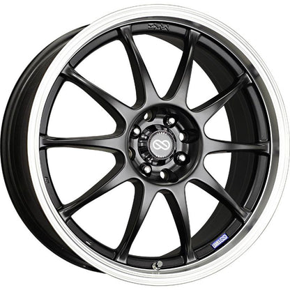 Enkei J10 18X7.5 5x108/115 38mm Offset 72.6mm Bore Black Wheel (MOQ 40)