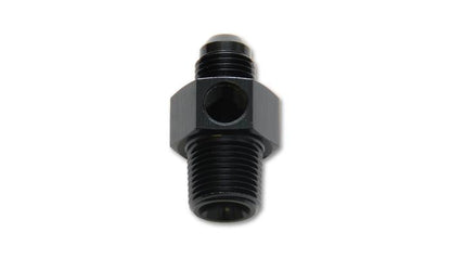 Vibrant -6AN Male to 1/4in NPT Male Union Adapter Fitting w/ 1/8in NPT Port