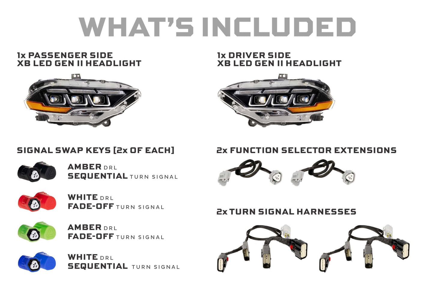 18 - 23 Ford Mustang: Morimoto XB LED Headlights (Gen ll) - Headlights - Morimoto XB LED Headlights