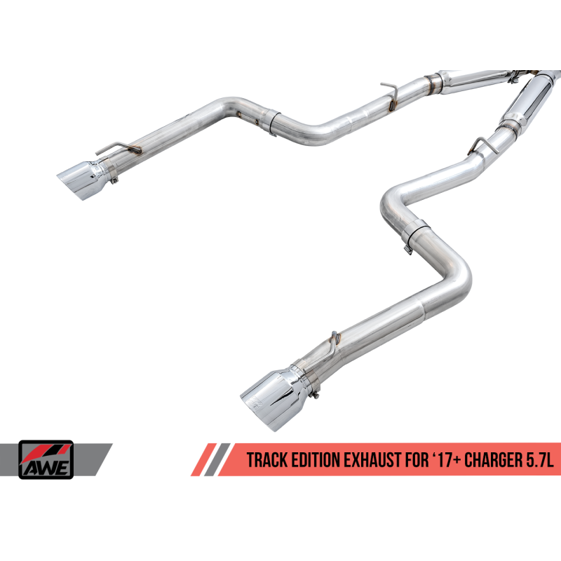 AWE Tuning 2017+ Dodge Charger 5.7L Track Edition Exhaust - Chrome Silver Tips