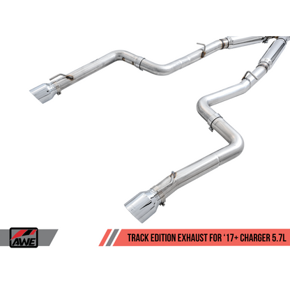 AWE Tuning 2017+ Dodge Charger 5.7L Track Edition Exhaust - Chrome Silver Tips