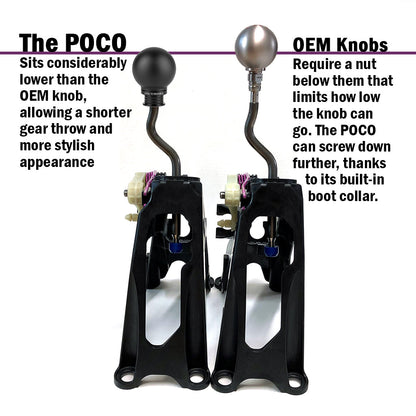 POCO Low-Profile Shift Knob in Satin Black Anodized Finish