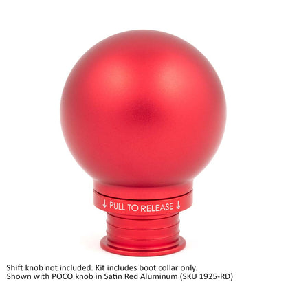 Satin Red Aluminum Shift Boot Collar for POCO Shift Knobs